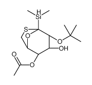 .beta.-D-Galactopyranose, 1,6-dideoxy-2-O-(1,1-dimethylethyl)dimethylsilyl-1,6-epithio-, 4-acetate structure