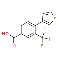 4-(Thiophen-3-yl)-3-(trifluoromethyl)benzoic acid Structure