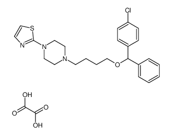 2-[4-[4-[(4-chlorophenyl)-phenylmethoxy]butyl]piperazin-1-yl]-1,3-thiazole,oxalic acid Structure