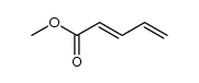 (E)-戊烷-2,4-二烯酸甲酯结构式