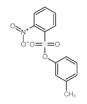 Benzenesulfonic acid,2-nitro-, 3-methylphenyl ester structure