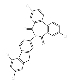 3,9-dichloro-6-(5,7-dichloro-9H-fluoren-2-yl)benzo[d][2]benzazepine-5,7-dione结构式