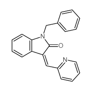 2H-Indol-2-one,1,3-dihydro-1-(phenylmethyl)-3-(2-pyridinylmethylene)-结构式