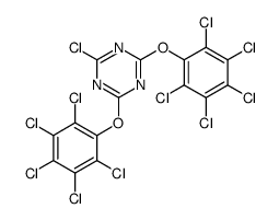 2-Chloro-4,6-bis[(pentachlorophenyl)oxy]-1,3,5-triazine structure