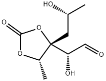 (R)-2-Hydroxy-2-[(4R,5S)-4-[(R)-2-hydroxypropyl]-5-methyl-2-oxo-1,3-dioxolan-4-yl]acetaldehyde structure