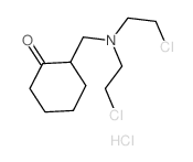 2-[bis(2-chloroethyl)aminomethyl]cyclohexan-1-one,hydrochloride结构式