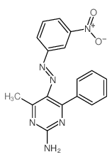 2-Pyrimidinamine,4-methyl-5-[2-(3-nitrophenyl)diazenyl]-6-phenyl-结构式