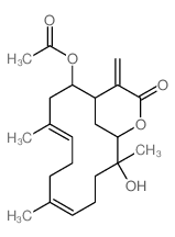 [(5Z,9E)-2-hydroxy-2,6,10-trimethyl-14-methylidene-15-oxo-16-oxabicyclo[11.3.1]heptadeca-5,9-dien-12-yl] acetate picture