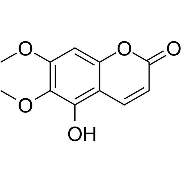 5-Hydroxy-6,7-dimethoxy-2H-chromen-2-one structure