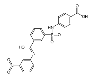 4-(3-(3-nitrophenylcarbamoyl) phenylsulfonamido) benzoic acid Structure