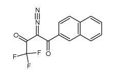 2-diazo-4,4,4-trifluoro-1-(naphthalen-2-yl)butane-1,3-dione结构式