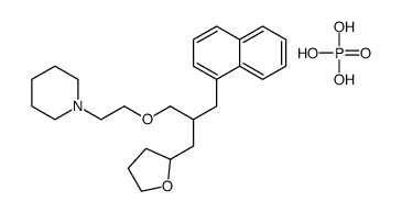 1-[2-[2-(naphthalen-1-ylmethyl)-3-(oxolan-2-yl)propoxy]ethyl]piperidine,phosphoric acid结构式