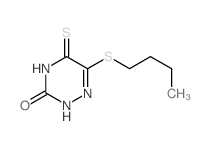 1,2,4-Triazin-3(2H)-one,6-(butylthio)-4,5-dihydro-5-thioxo- Structure