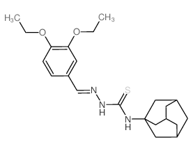3-(1-adamantyl)-1-[(3,4-diethoxyphenyl)methylideneamino]thiourea结构式