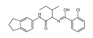 Benzamide, 2-chloro-N-[1-[[(2,3-dihydro-1H-inden-5-yl)amino]carbonyl]-2-methylbutyl]- (9CI) structure