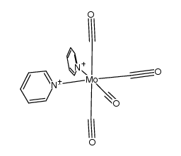 cis-{molybdenum(0)(carbonyl)4(pyridine)2}结构式