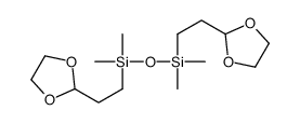 2-(1,3-dioxolan-2-yl)ethyl-[2-(1,3-dioxolan-2-yl)ethyl-dimethylsilyl]oxy-dimethylsilane Structure