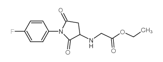 ethyl 2-[[1-(4-fluorophenyl)-2,5-dioxopyrrolidin-3-yl]amino]acetate Structure