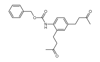 4-[5-(3-oxo-butyl)-2-(N-benzyloxycarbonylamino)]-phenyl-butan-2-one Structure