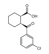 cis-2-(3-chlorobenzoyl)cyclohexane-1-carboxylic acid structure