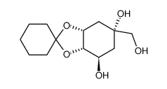 (1R,2S,3R,5R)-1,2-O-cyclohexylidene-5-C-(hydroxymethyl)-1,2,3,5-cyclohexanetetrol Structure