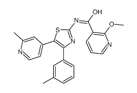 2-methoxy-N-[4-(3-methylphenyl)-5-(2-methylpyridin-4-yl)-1,3-thiazol-2-yl]pyridine-3-carboxamide Structure