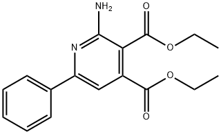 2-氨基-6-苯基吡啶-3,4-二羧酸二乙酯结构式