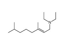 N,N-diethyl-3,7-dimethyloct-2-ene-1-amine结构式
