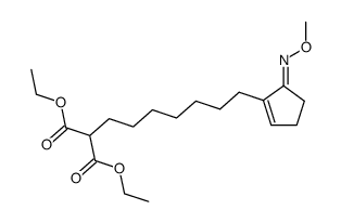1-methoximino-2-(8,8-dicarbethoxyoctyl)-2-cyclopentene结构式