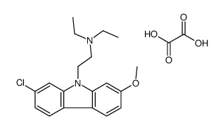 2-(2-chloro-7-methoxycarbazol-9-yl)ethyl-diethylazanium,2-hydroxy-2-oxoacetate结构式