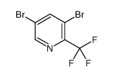 3,5-Dibromo-2-(trifluoromethyl)pyridine Structure