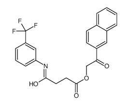 (2-naphthalen-2-yl-2-oxoethyl) 4-oxo-4-[3-(trifluoromethyl)anilino]butanoate结构式