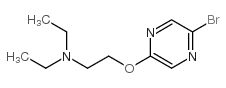 2-溴-5-(2-二乙基氨基乙氧基)吡嗪结构式