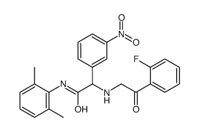N-(2,6-dimethylphenyl)-2-[[2-(2-fluorophenyl)-2-oxoethyl]amino]-2-(3-nitrophenyl)acetamide结构式