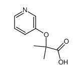 PROPANOIC ACID, 2-METHYL-2-(3-PYRIDINYLOXY)- Structure