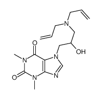 7-[3-[bis(prop-2-enyl)amino]-2-hydroxypropyl]-1,3-dimethylpurine-2,6-dione结构式