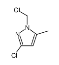 3-Chloro-1-(chloromethyl)-5-Methyl-1H-pyrazole结构式