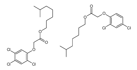 6-methylheptyl 2-(2,4-dichlorophenoxy)acetate,6-methylheptyl 2-(2,4,5-trichlorophenoxy)acetate结构式