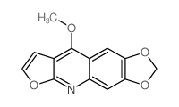 1,3-Dioxolo[4,5-g]furo[2,3-b]quinoline,9-methoxy-结构式