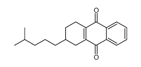 2-(4-methylpentyl)-1,2,3,4-tetrahydroanthracene-9,10-dione结构式