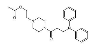 2-[4-[3-(N-phenylanilino)propanoyl]piperazin-1-yl]ethyl acetate结构式