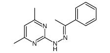 4,6-dimethyl-N-[(E)-1-phenylethylideneamino]pyrimidin-2-amine Structure