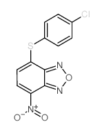 2,1,3-Benzoxadiazole,4-[(4-chlorophenyl)thio]-7-nitro-结构式