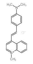 Quinolinium, 4-(p-dimethylaminostyryl)-1-methyl--chloride Structure