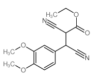 ethyl 2,3-dicyano-3-(3,4-dimethoxyphenyl)propanoate结构式