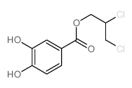 Benzoicacid, 3,4-dihydroxy-, 2,3-dichloropropyl ester structure