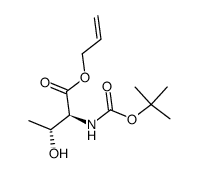 Boc-L-threonine allyl ester Structure