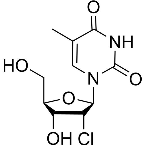 Uridine,2'-chloro-2'-deoxy-5-methyl- (9CI) structure