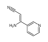 3-amino-3-pyridin-3-ylprop-2-enenitrile结构式