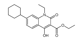 1-ethyl-4-hydroxy-7-cyclohexyl-carbostyril-3-carboxylic acid ethyl ester Structure